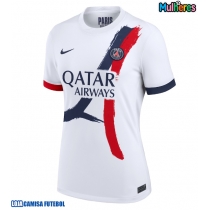 Camisa de Futebol Paris Saint-Germain Joao Neves #87 Equipamento Secundário Mulheres 2025-26 Manga Curta